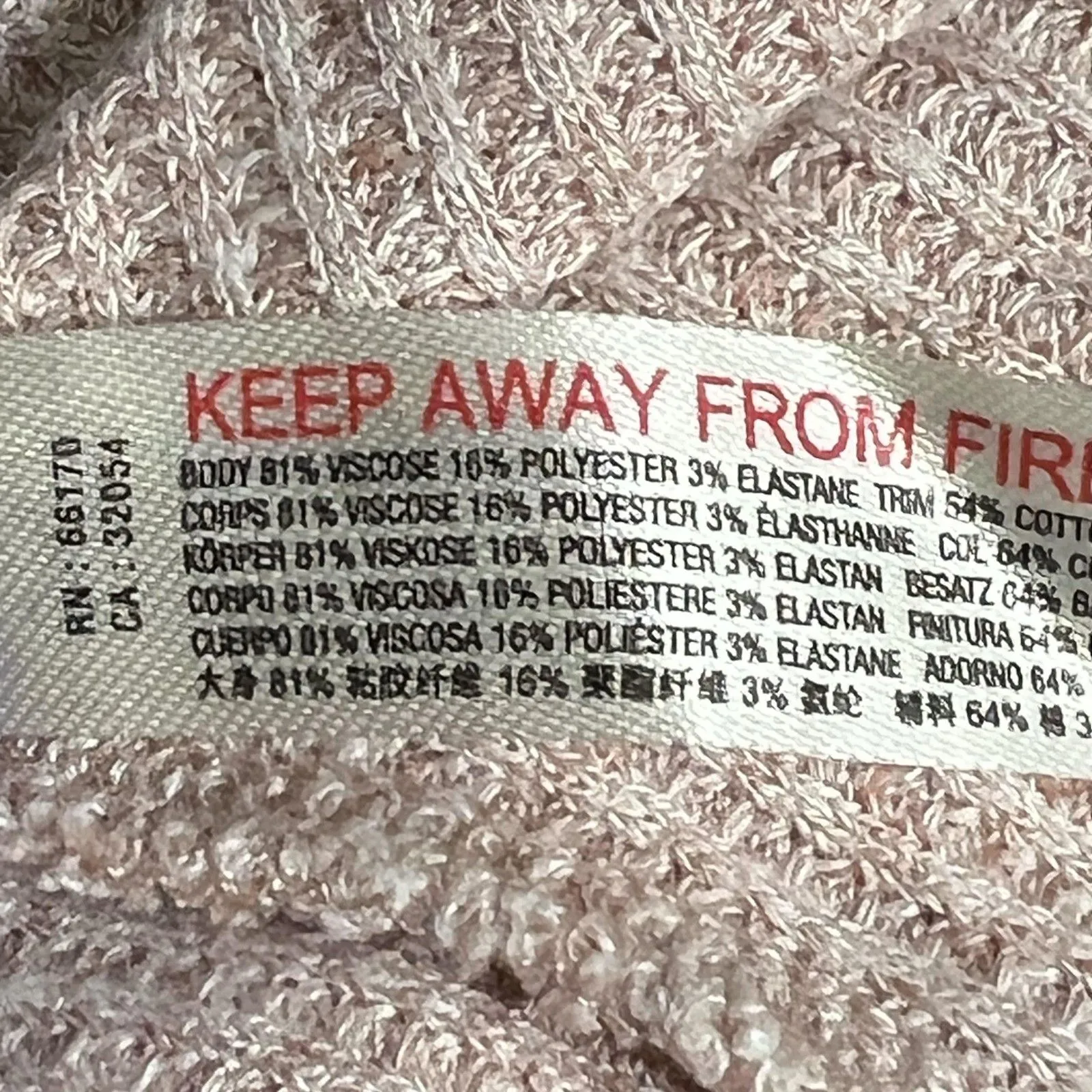 Daily Practice Shirt Womens XS Pink Waffle Knit Thermal Long Sleeve Split Neck - Image 6