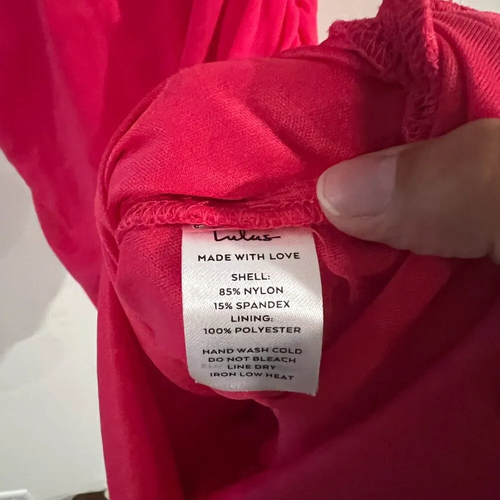 NWT Lulu's red ruched midi dress L Size L - Image 9