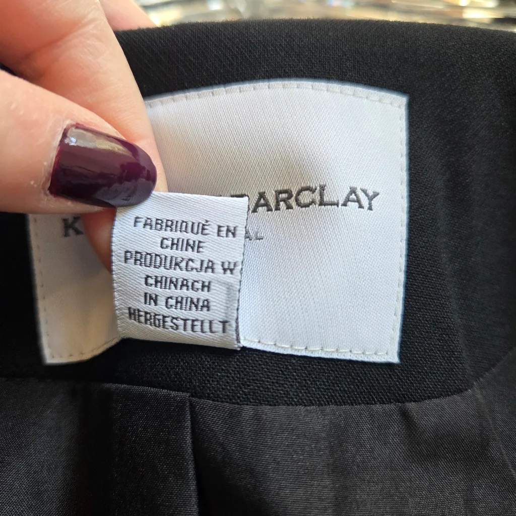 Katherine Barclay Black Sleeveless Suit Jacket/Vest - Image 8