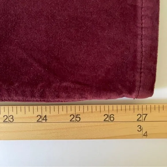FRAME High Rise Velvet Skinny Pants NWT Size 24 Burgundy - Image 7