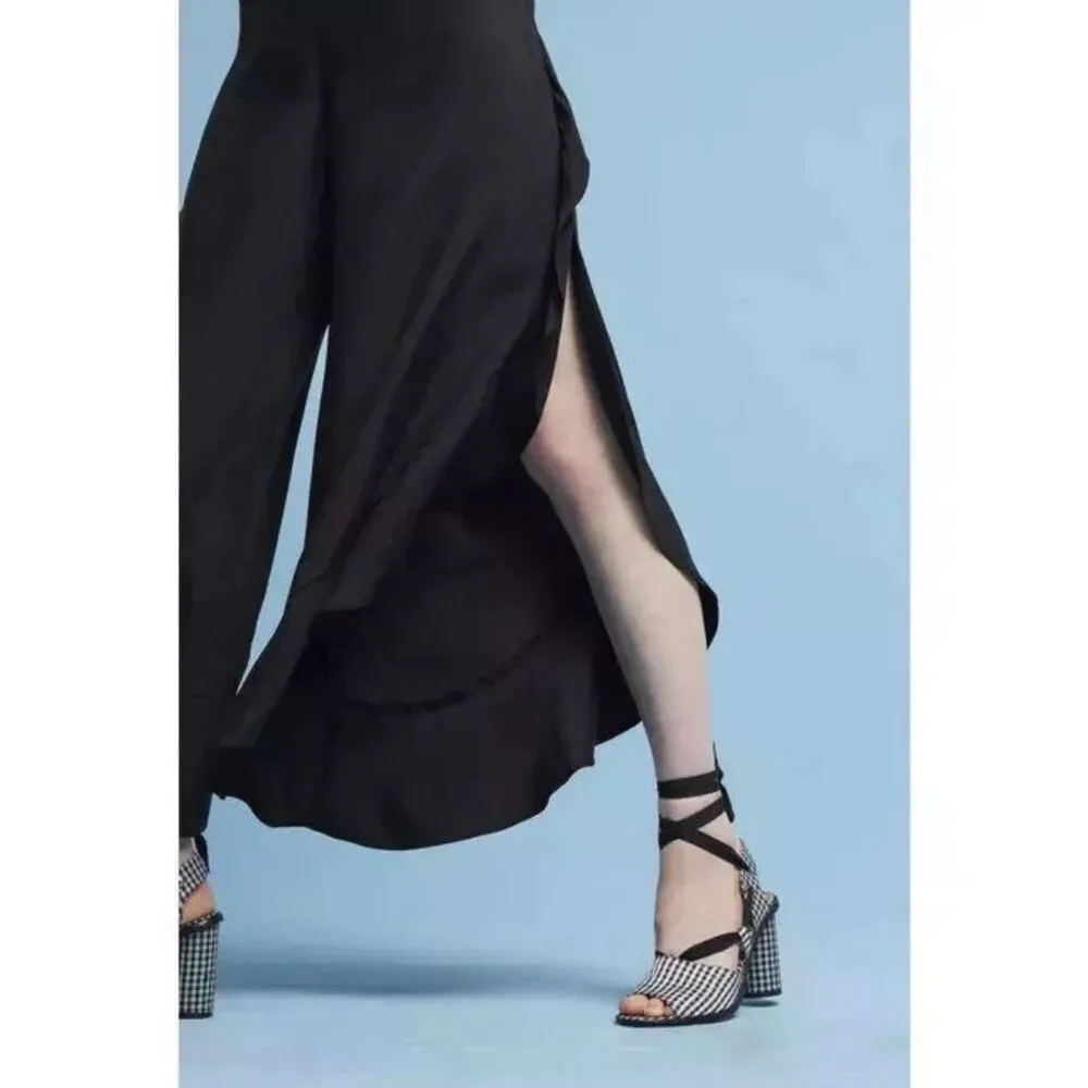 Elevenses Antilles Ruffled Pants Size 6 Wide Leg Split Side Tulip - Image 2