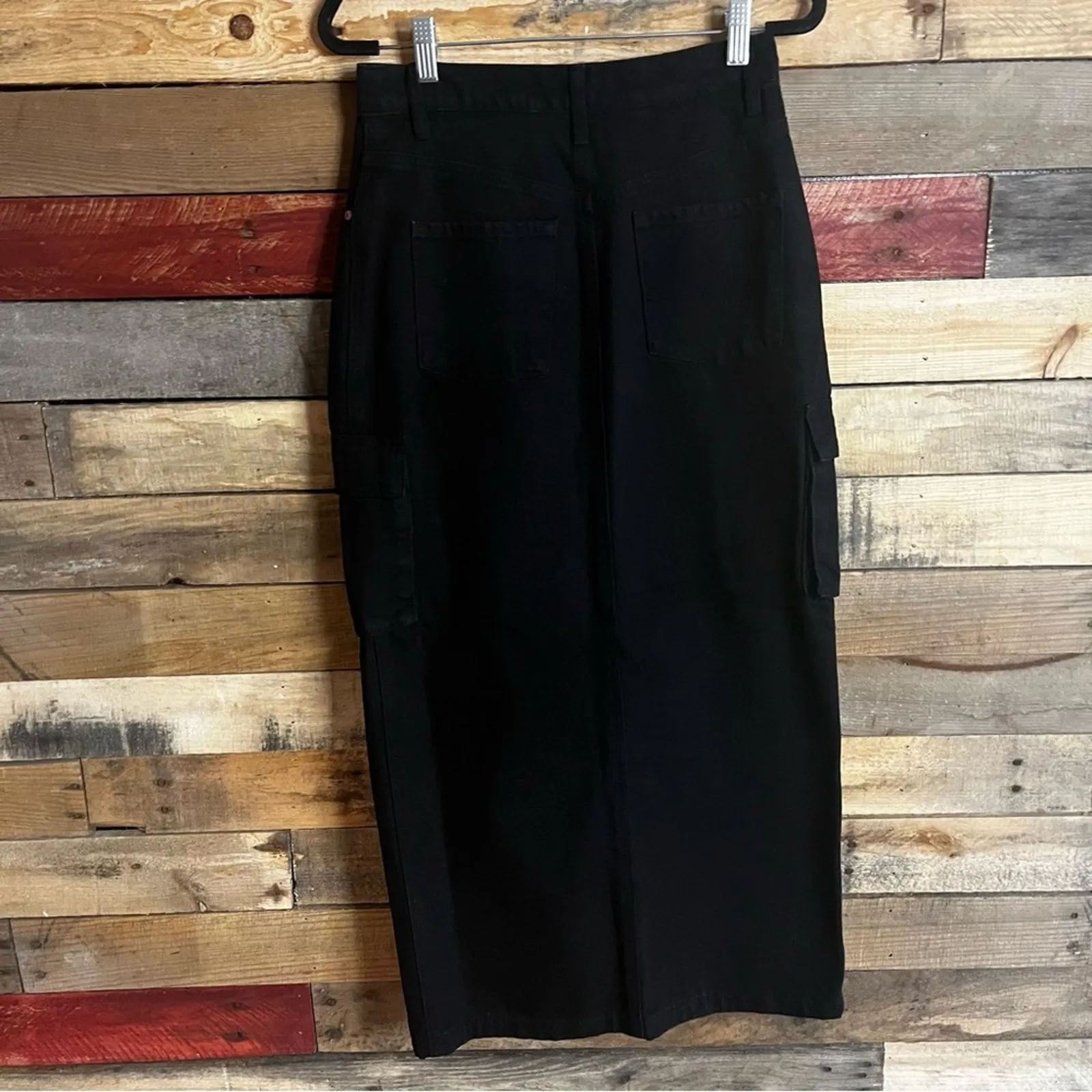 Sincerely‎ Jules Black High Slit Maxi Skirt Size 5/26 - Image 2
