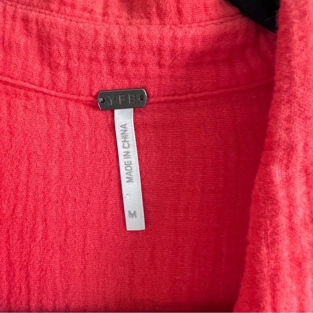 Young, Fabulous and Broke Cotton Gauze Button Down Blouse - Image 5