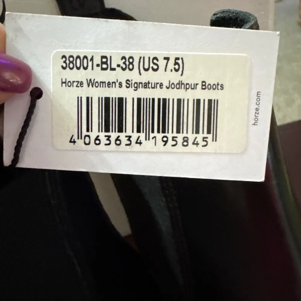 HORZE Signature Paddock Boots Black Size 7.5 - Image 4