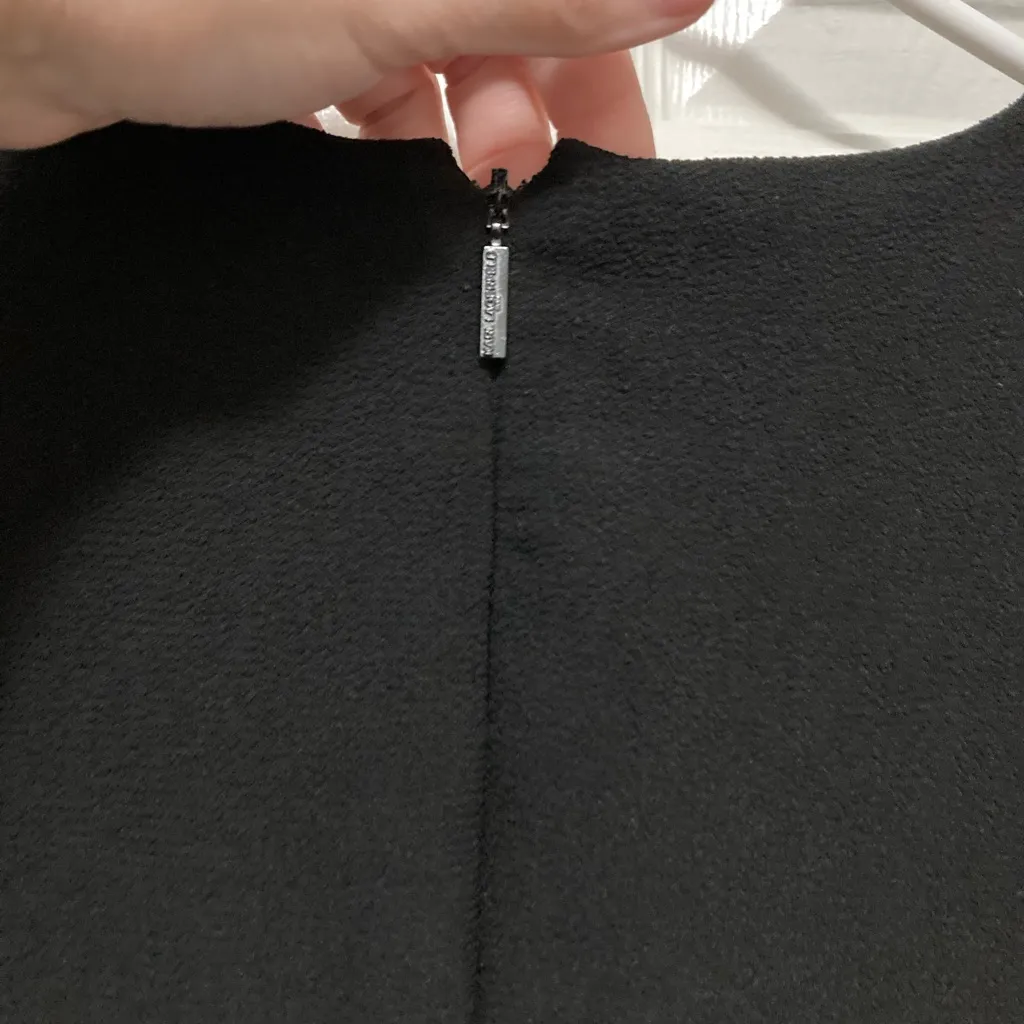 Karl Lagerfeld Elegant Black Floral Appliqué with Pearl Accents Shift Dress - Image 7