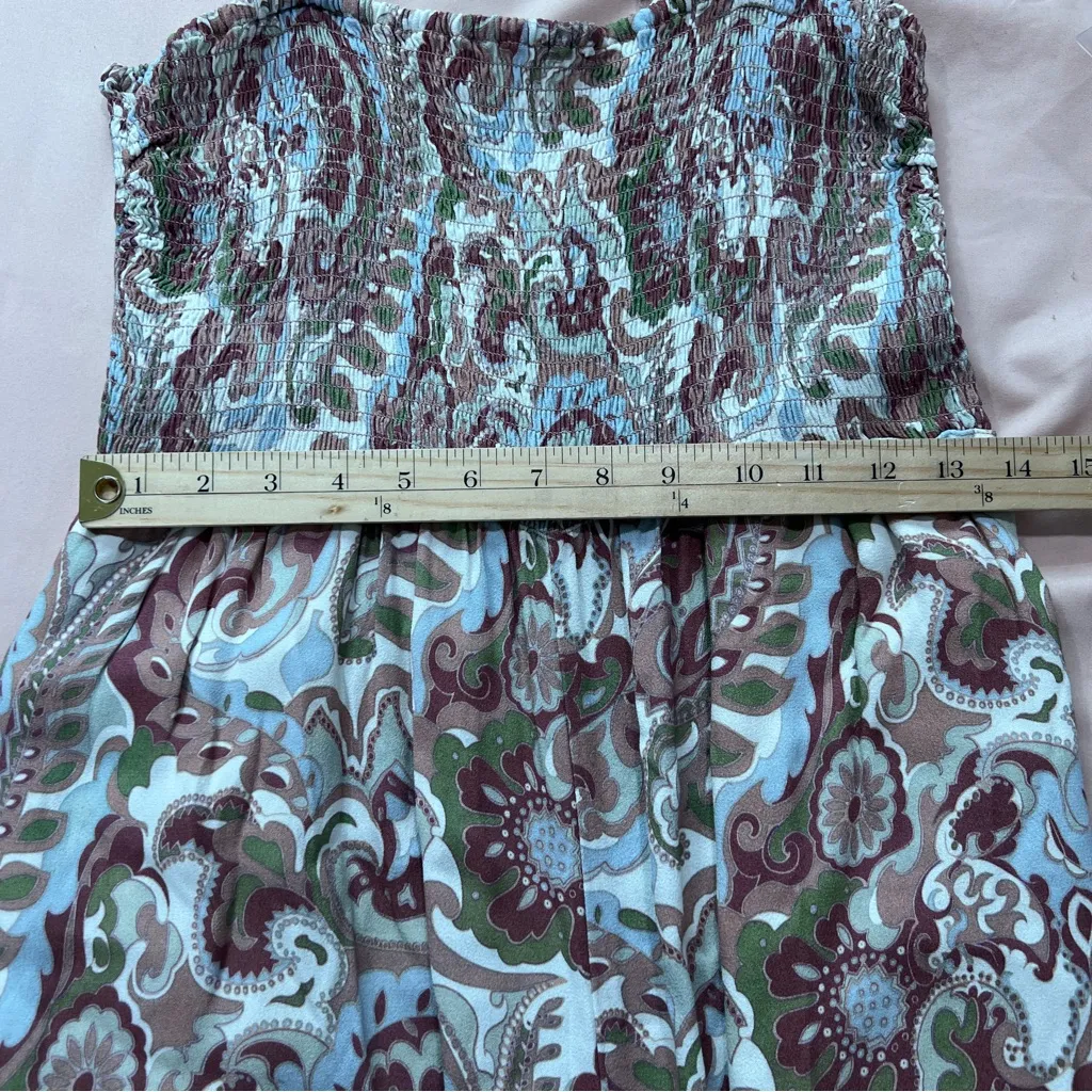 Aritzia Wilfred Chianti Jumpsuit Smocked Wide Leg Multicolor Paisley Print Crepe - Image 15