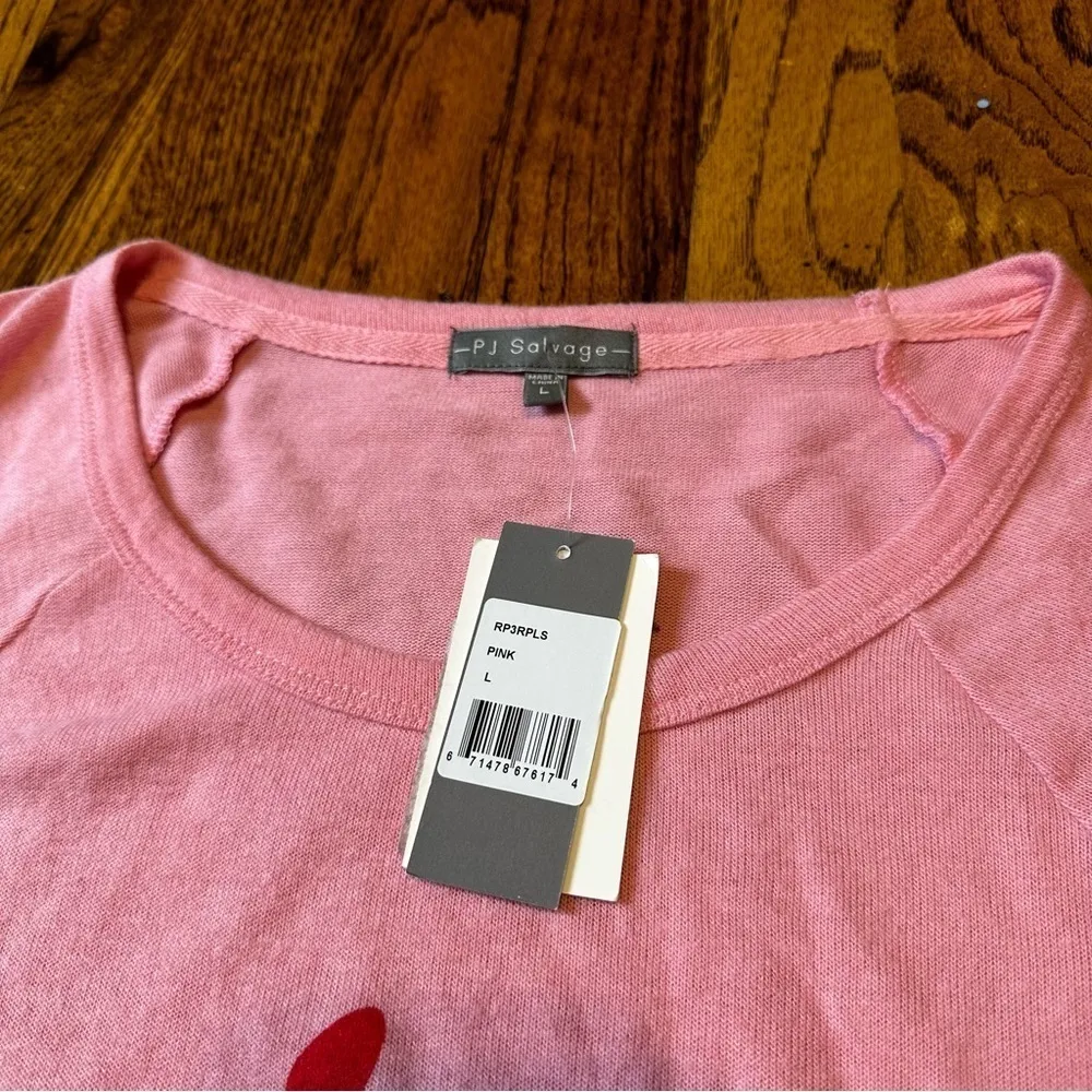 NWT PJ Salvage Let’s Flamingle Crew Sleep Shirt Sz L - Image 3