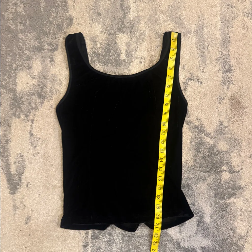 Kathleen Kirkwood Velvet Black Top Size M - Image 5