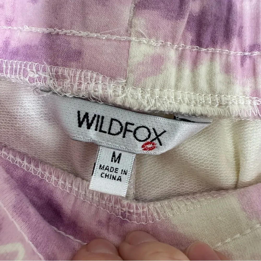 Wildfox Purple Star Tiedye Lounge Short Set Medium - Image 8