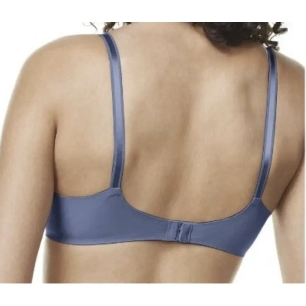 Warners Blissful Benefits Bra Size 38C Blue Underarm Smoothing Underwire NEW - Image 2