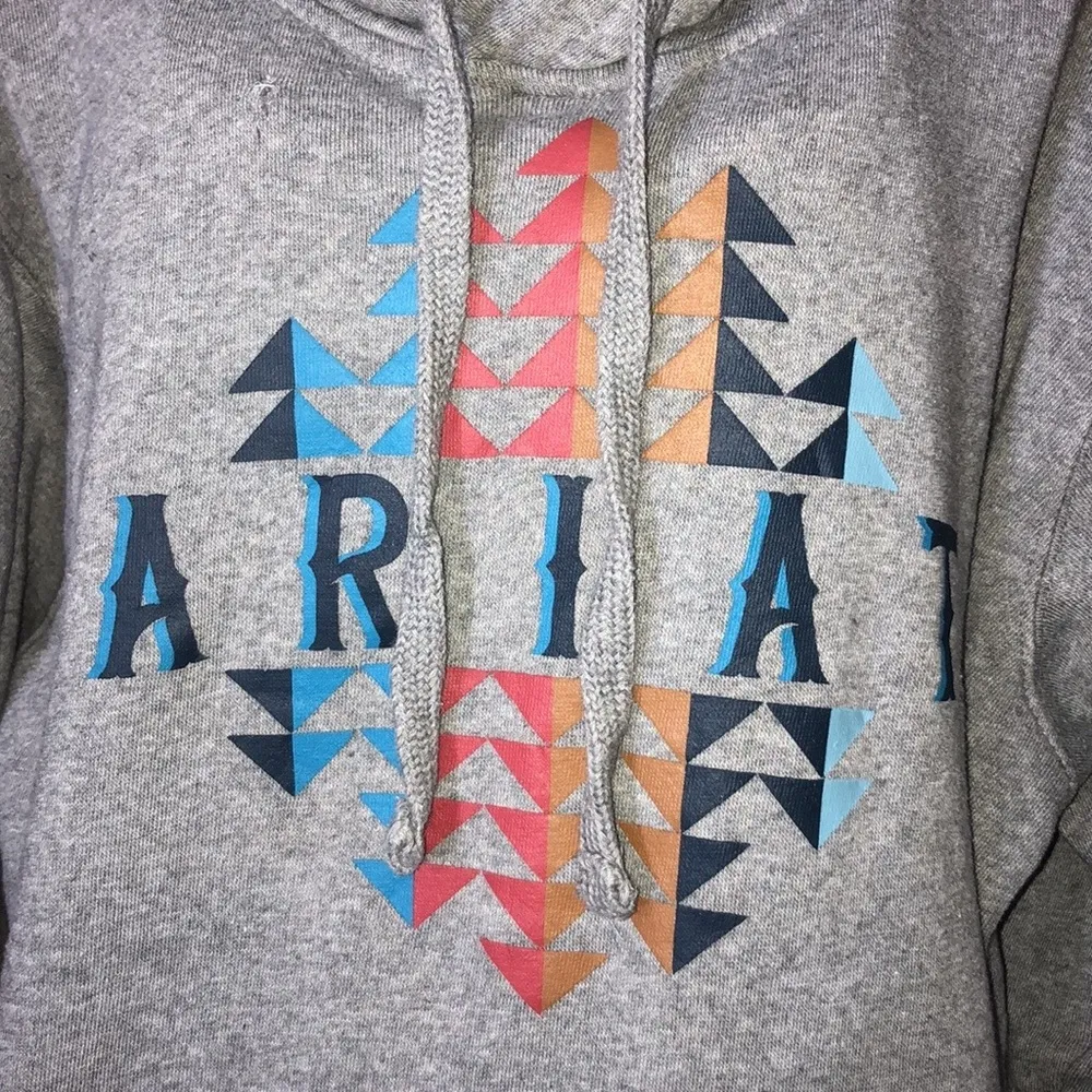 Ariat REAL Beartooth Hoodie Aztec western soft sweatshirt size medium country​ - Image 7