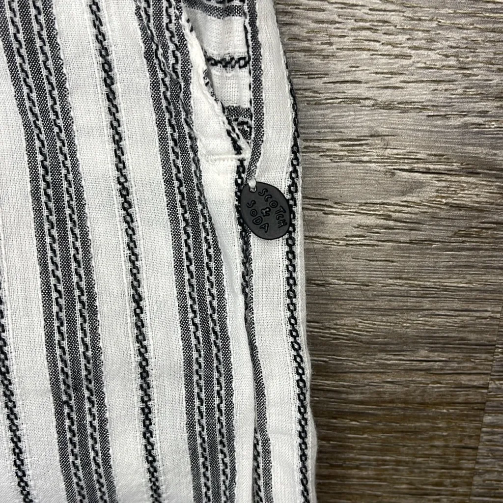 Scotch & Soda‎ Women's Poolside Striped Cropped Pants Size Medium - Image 3