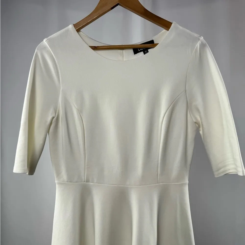 Lulus Sheer Factor Mesh Skater‎ Dress in White Size Medium - Image 5