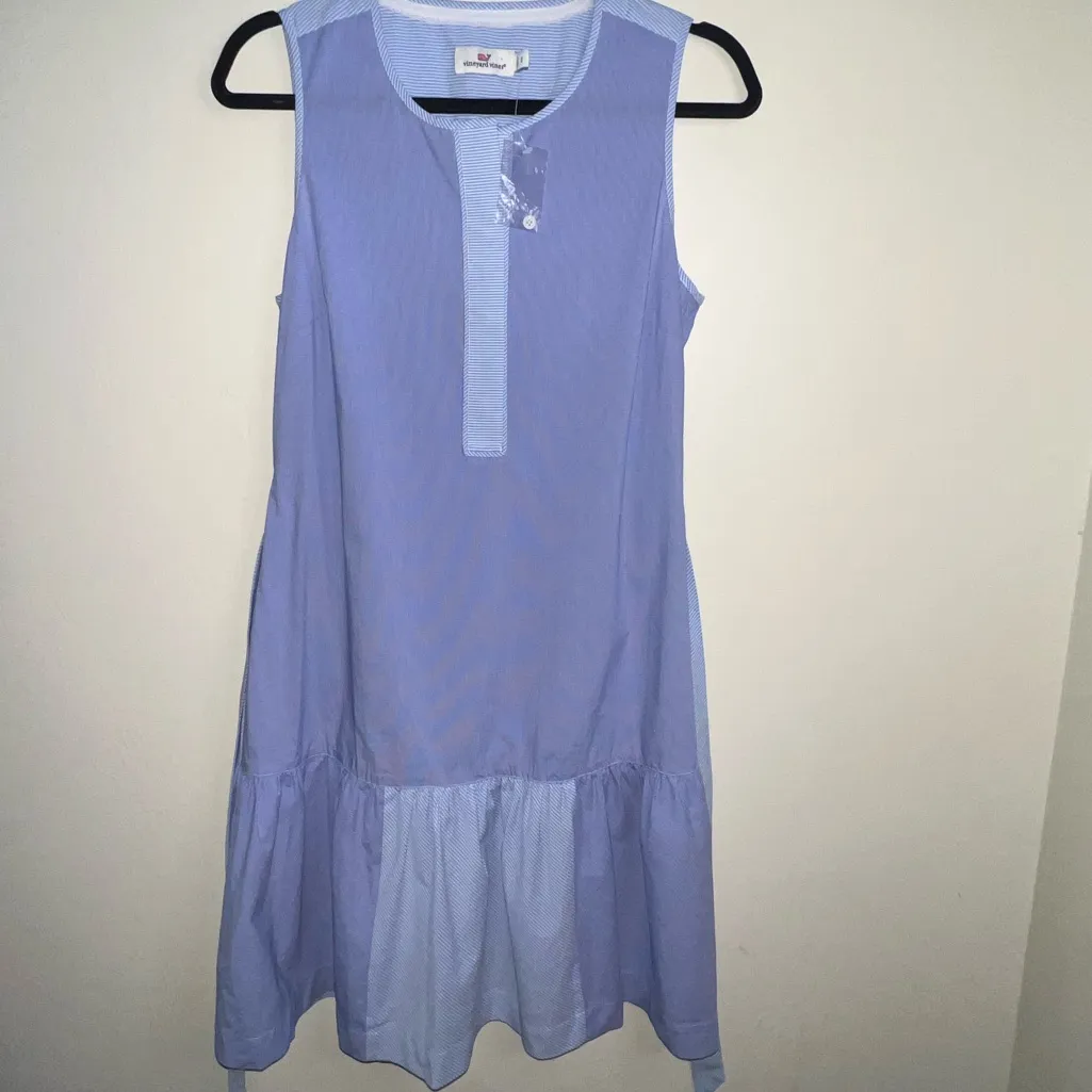 Vineyard Vines Light Blue Sleeveless Mini Dress 2 - Image 4