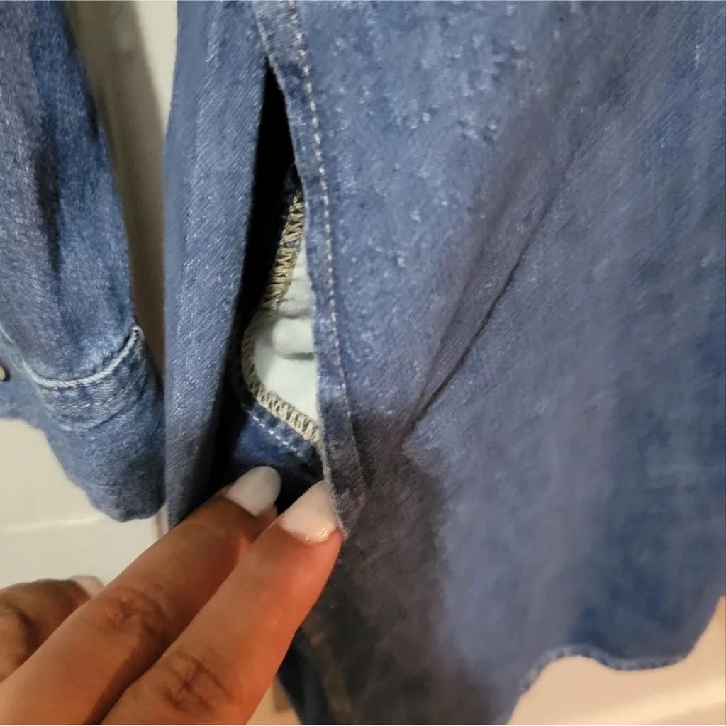 GAP Long Sleeve Denim Dress - Image 3