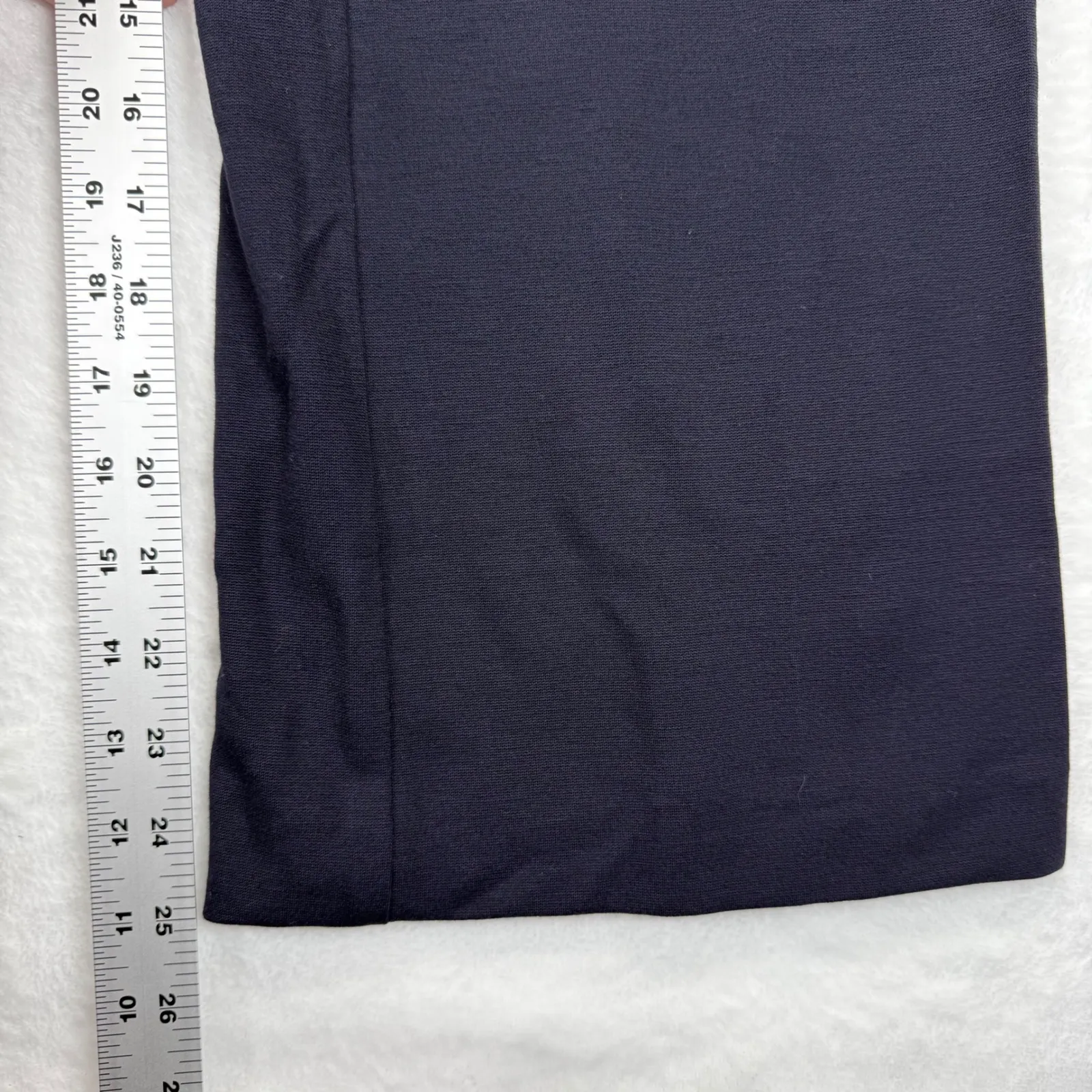 Talbots Knit Pants‎ Wide Leg Petite Black Fabric Knit in Italy 16P - Image 4