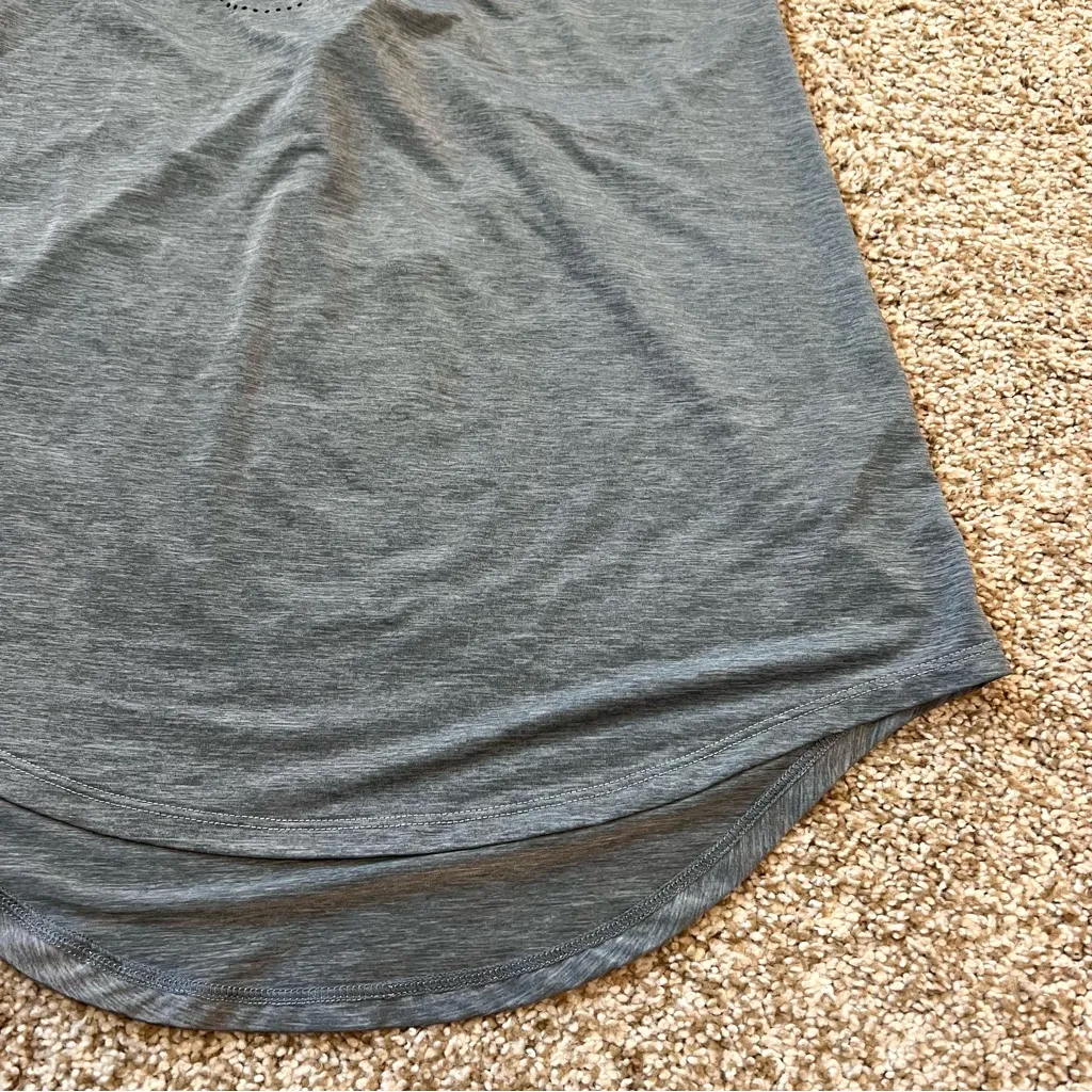 Nike  Dri-Fit Heather Gray Racerback Cut Out Tank Top Size Small - Image 3