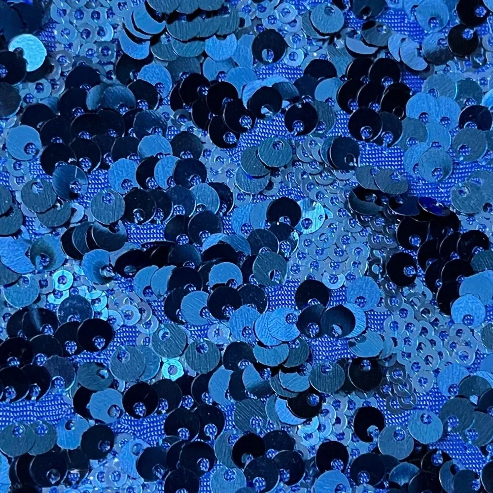 Aqua Royal Blue Chiffon Blouson Sequin Mini Dress Women’s 2 Party Cocktail NYE - Image 11