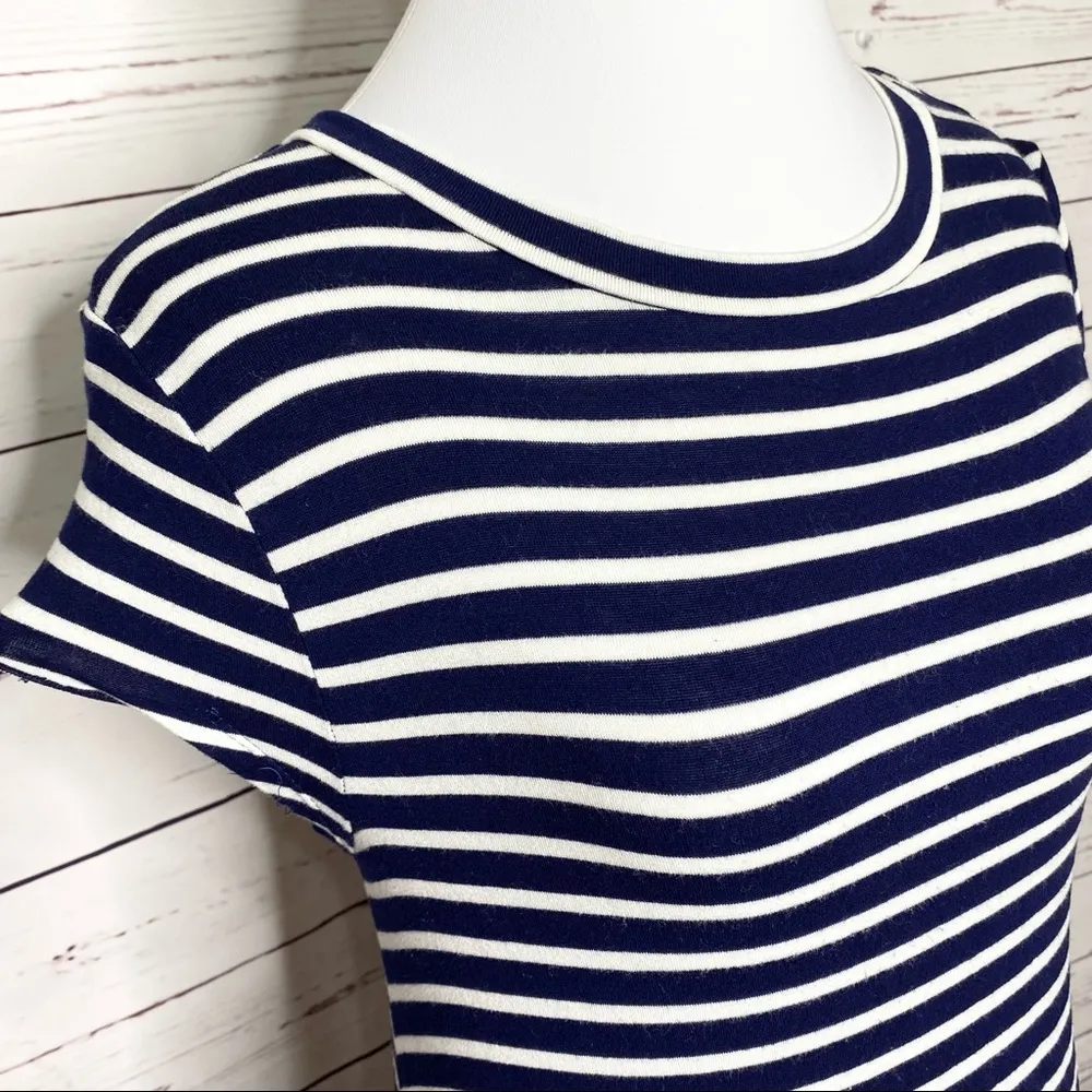 Billabong Navy Blue & White Striped T-Shirt Dress Size Small - Image 4