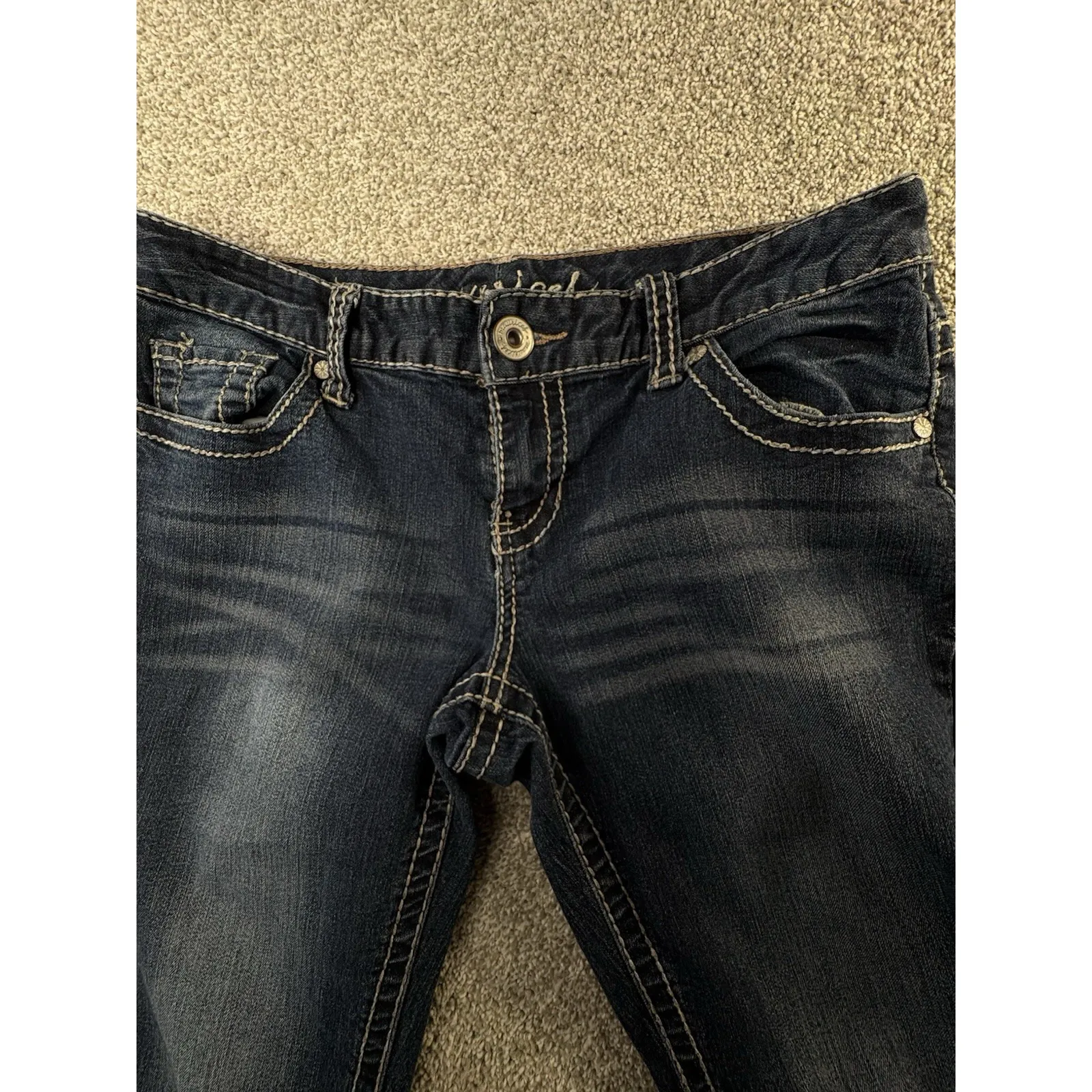 Maurices Bootcut Jeans Womens 7/8 Short Dark‎ Wash Stretch Denim - Image 3