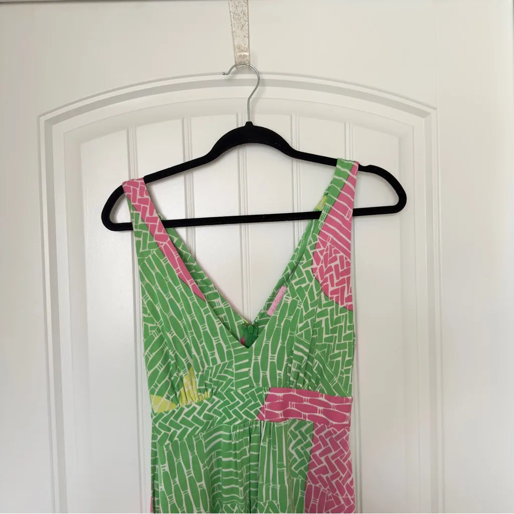 Lilly Pulitzer Small Preppy Strawberry Basket Halter Maxi Silk Cotton Dress - Image 5