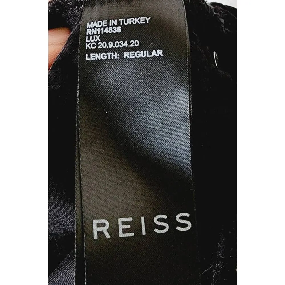 Reiss Lux Black Velvet Mid-Rise Skinny Jeans 25 NEW - Image 7
