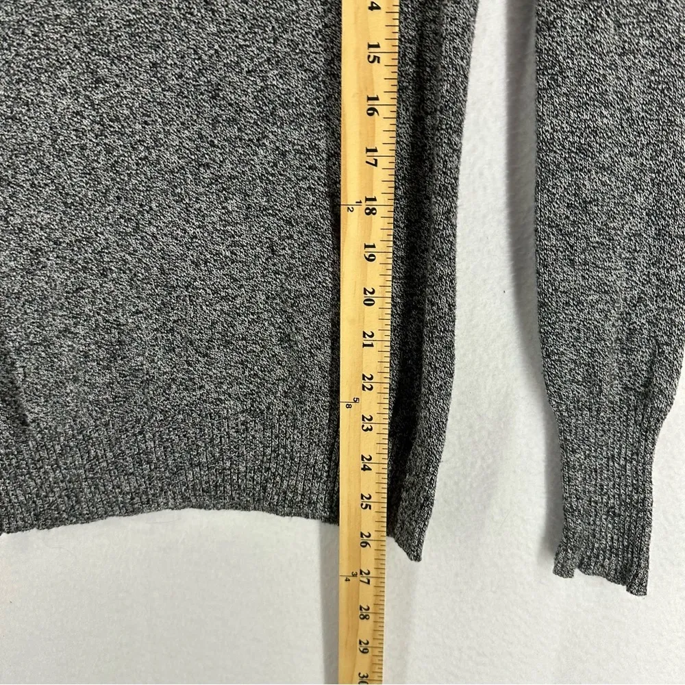 Andrea Jovine Long Sleeve V Neck Pullover Sweater Small Gray - Image 4