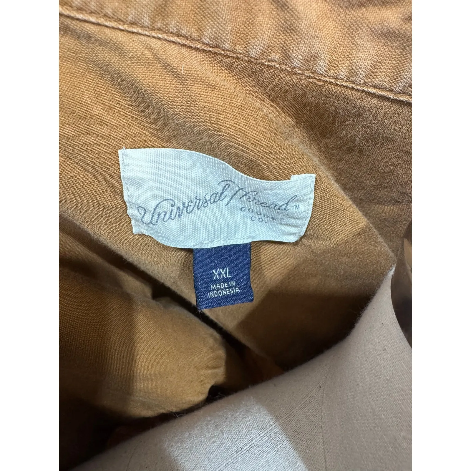 Universal Thread Utility Safari Shirt Brown Button Front Flap Pockets Womens XXL - Image 7