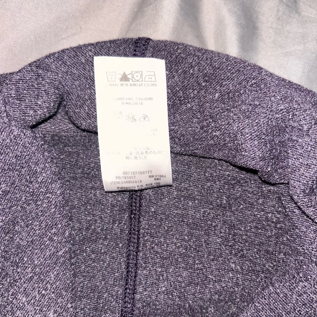 Patagonia Women's Small At Sea Purple Open Front Sweater, Organic Cotton Blend - Image 3