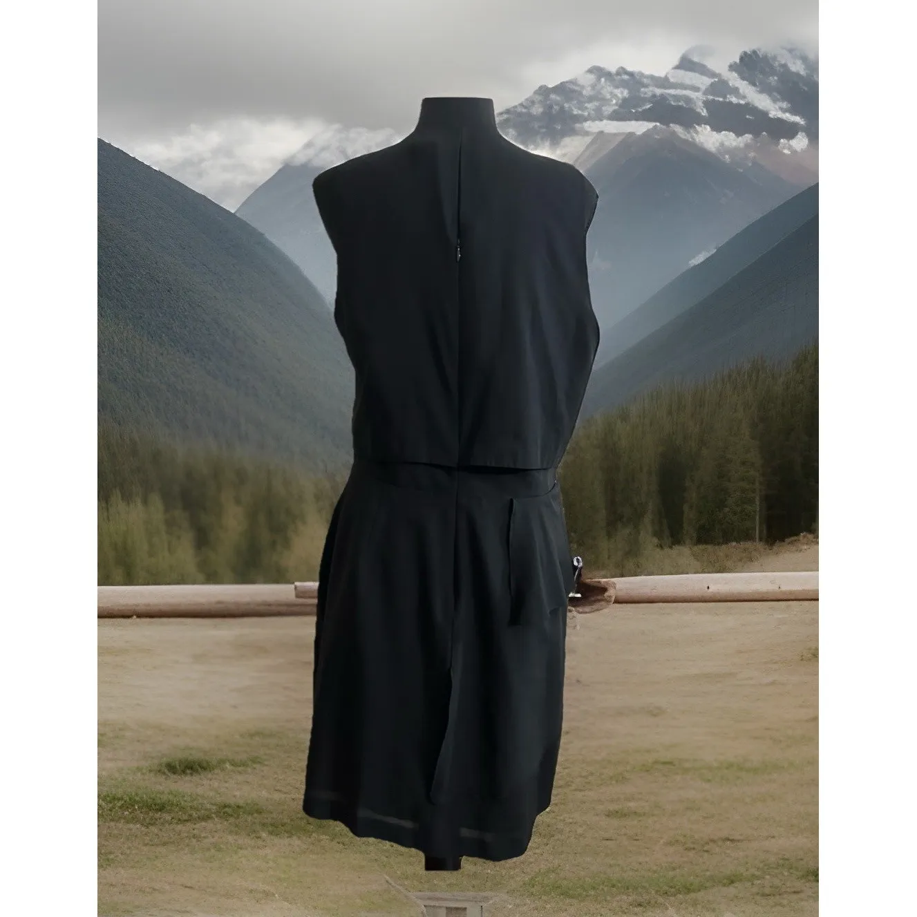 J Crew Cascade Little Black Dress‎ sz10 Carrier Officecore whimsgoth y2k Size 8 - Image 5