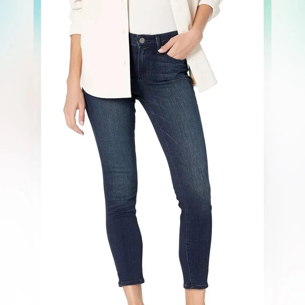 Paige - Verdugo Crop Stretch Jeans - Blue - NWT - Size 28 | Dark Wash - Image 3