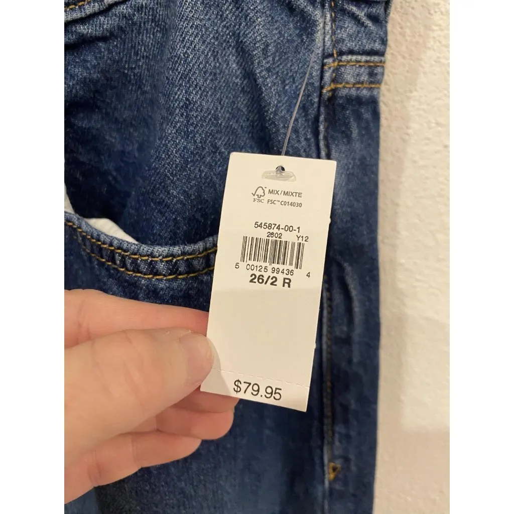 Gap Wide Leg Jeans Womens 2 Blue High Rise Relaxed Fit Denim Medium Wash - Image 4