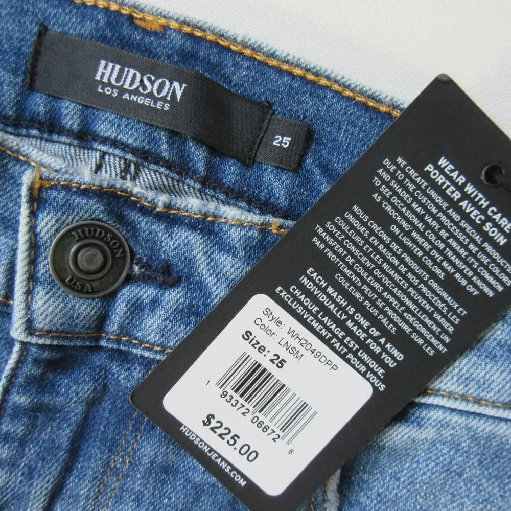 NWT Hudson Holly in Lonesome High Rise Straight Crop Slit Hem Jeans 25 - Image 5