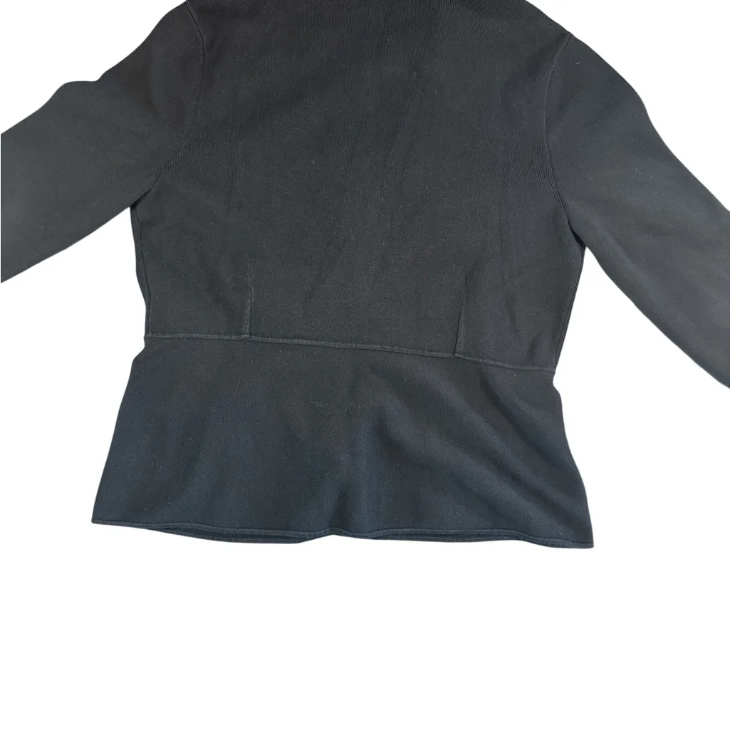 Jones New York Women's‎ Black Jacket with Silver Buttons - Image 5