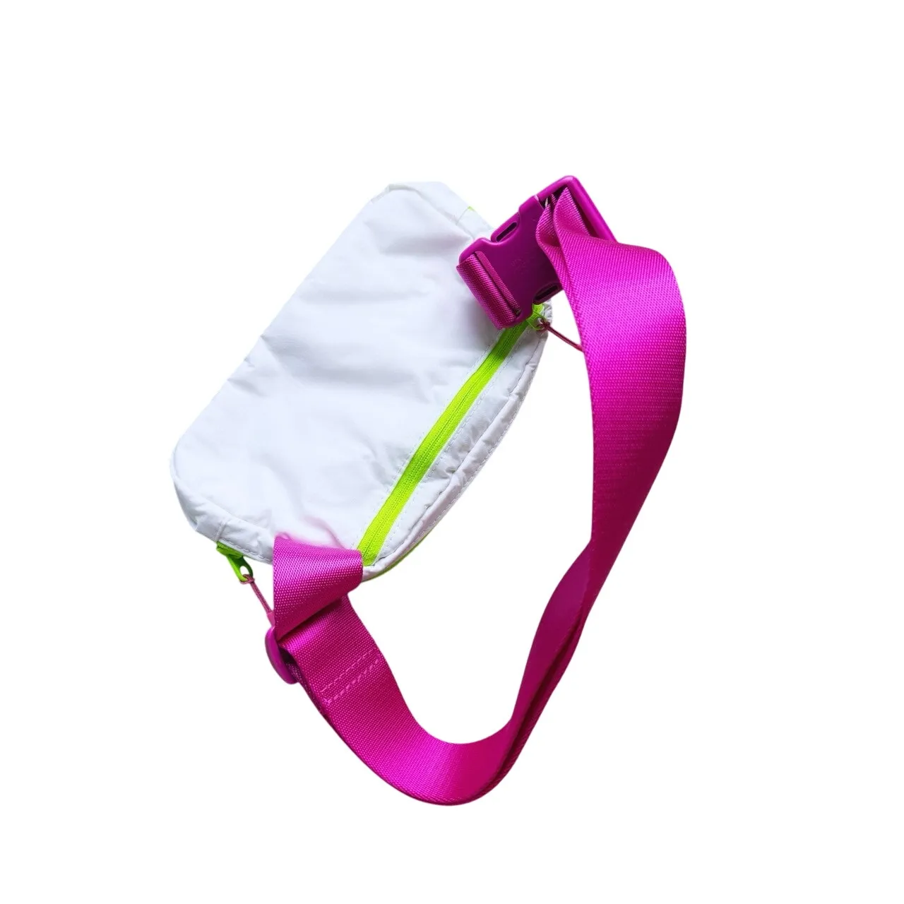 RARE Lululemon Seawheeze 2021 Everywhere Belt Bag White Fuchsia Neon Green - Image 4