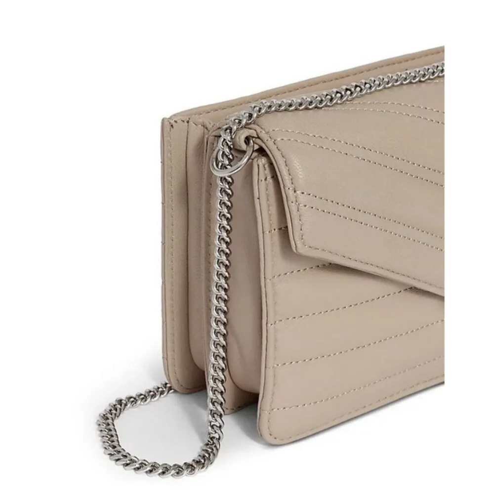 đź’•ALLSAINTSđź’• Quilted Leather Crossbody Bag ~ Sandstone NWOT - Image 7