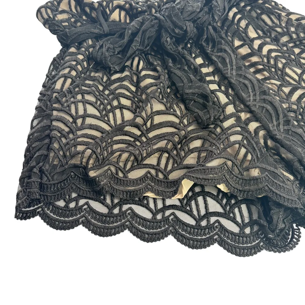 STONE COLD FOX Grady Bloomer Black & Tan Lace High Waist Size 2 Small/Medium - Image 4