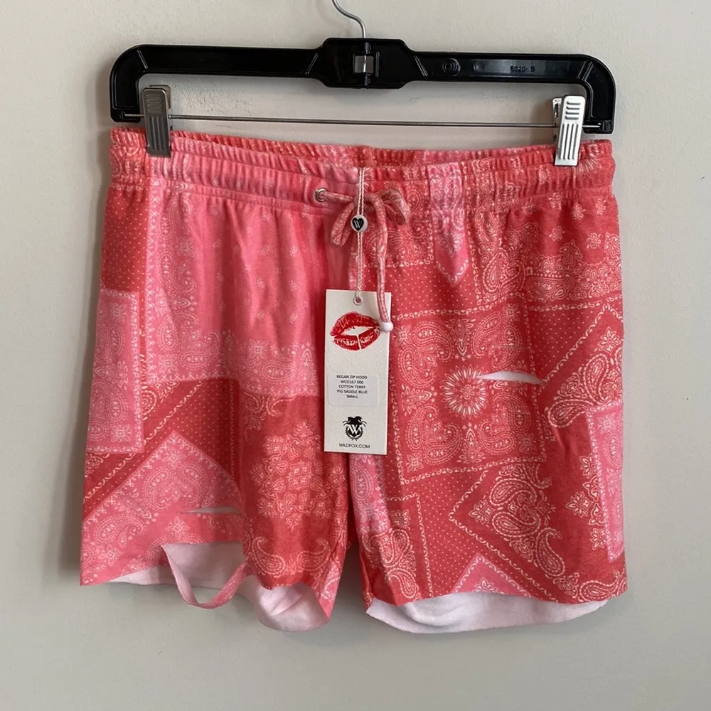 Wildfox  Paisley Bandanna Print Distressed Shorts - Image 2