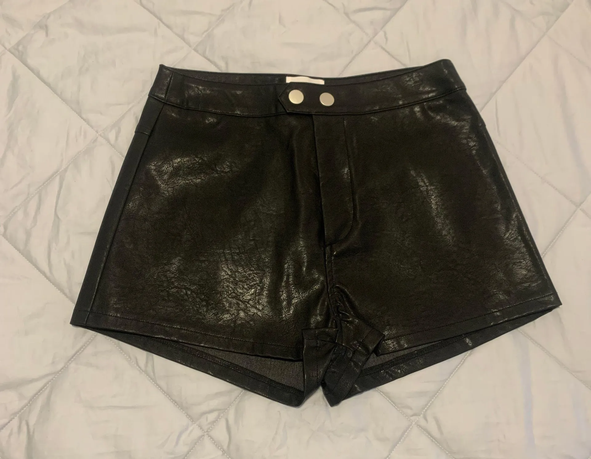 superdown Faux Leather Shorts - Image 3