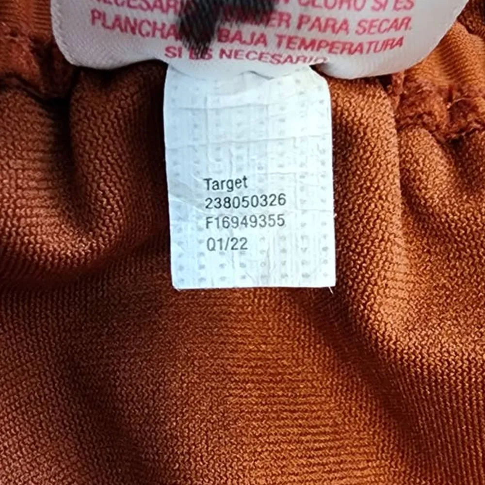 Xhilaration Jrs Smocked Top + High Leg Side Tie String Bikini Bottoms Rust XS - Image 6