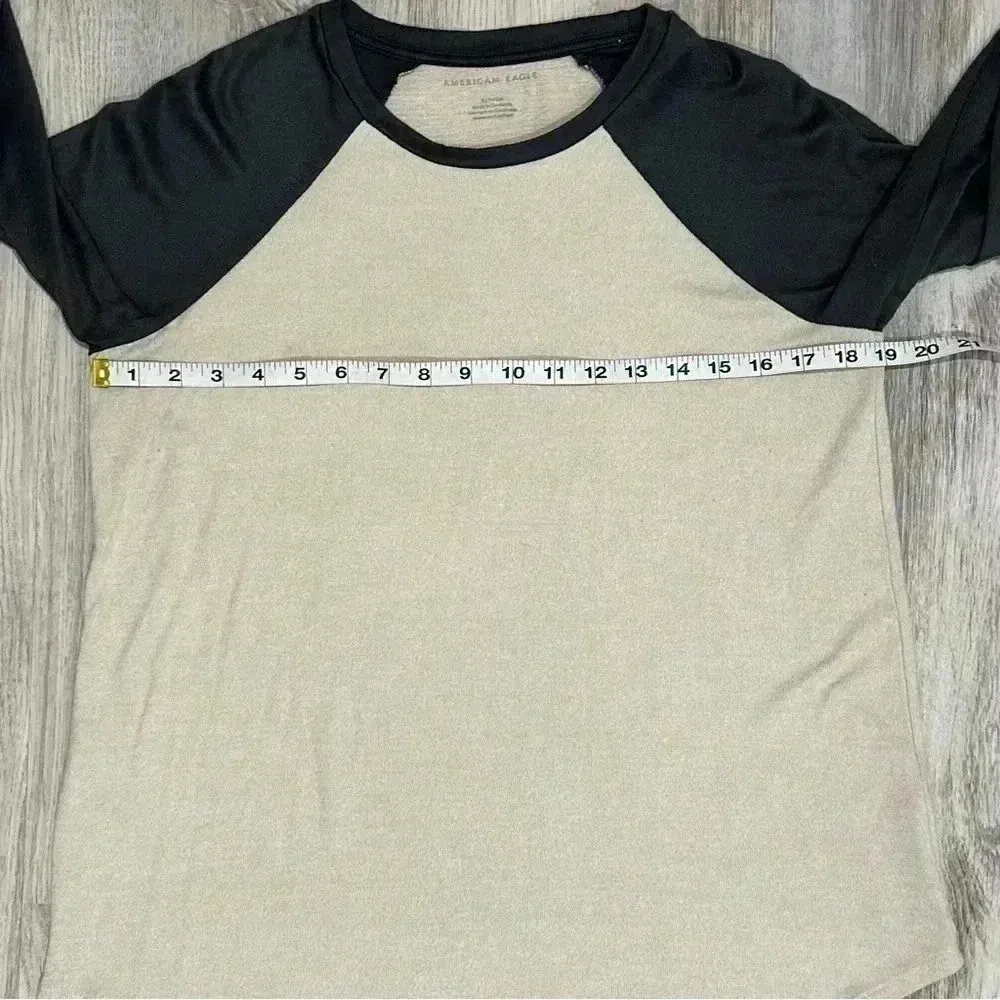 Women’s Super Soft Pullover Knit Top Raglan Sleeve Cream Size S - Image 6