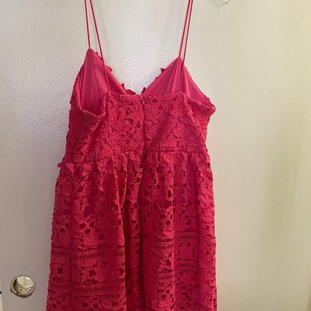 Shein Women’s Hot Pink Lace Mini Short Dress L Large Bust 36” Length 37” - Image 6