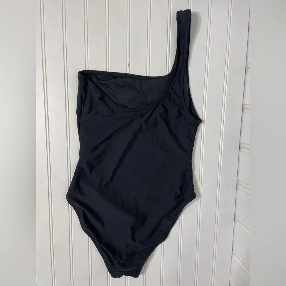 J Crew Classic Black On Shoulder Strap One-piece Swimsuit 878 - Image 3