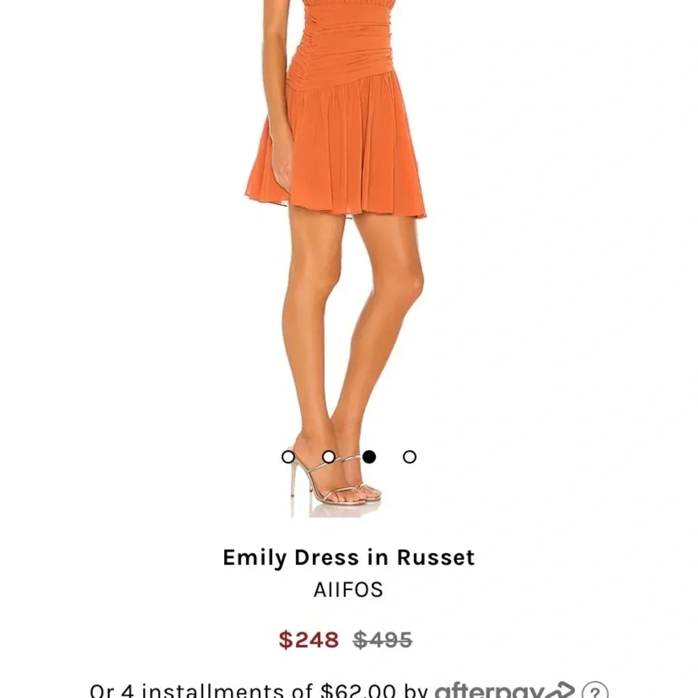AIIFOS Emily Mini Dress from Revolve size 4 burnt‎ orange chain pleated - Image 15