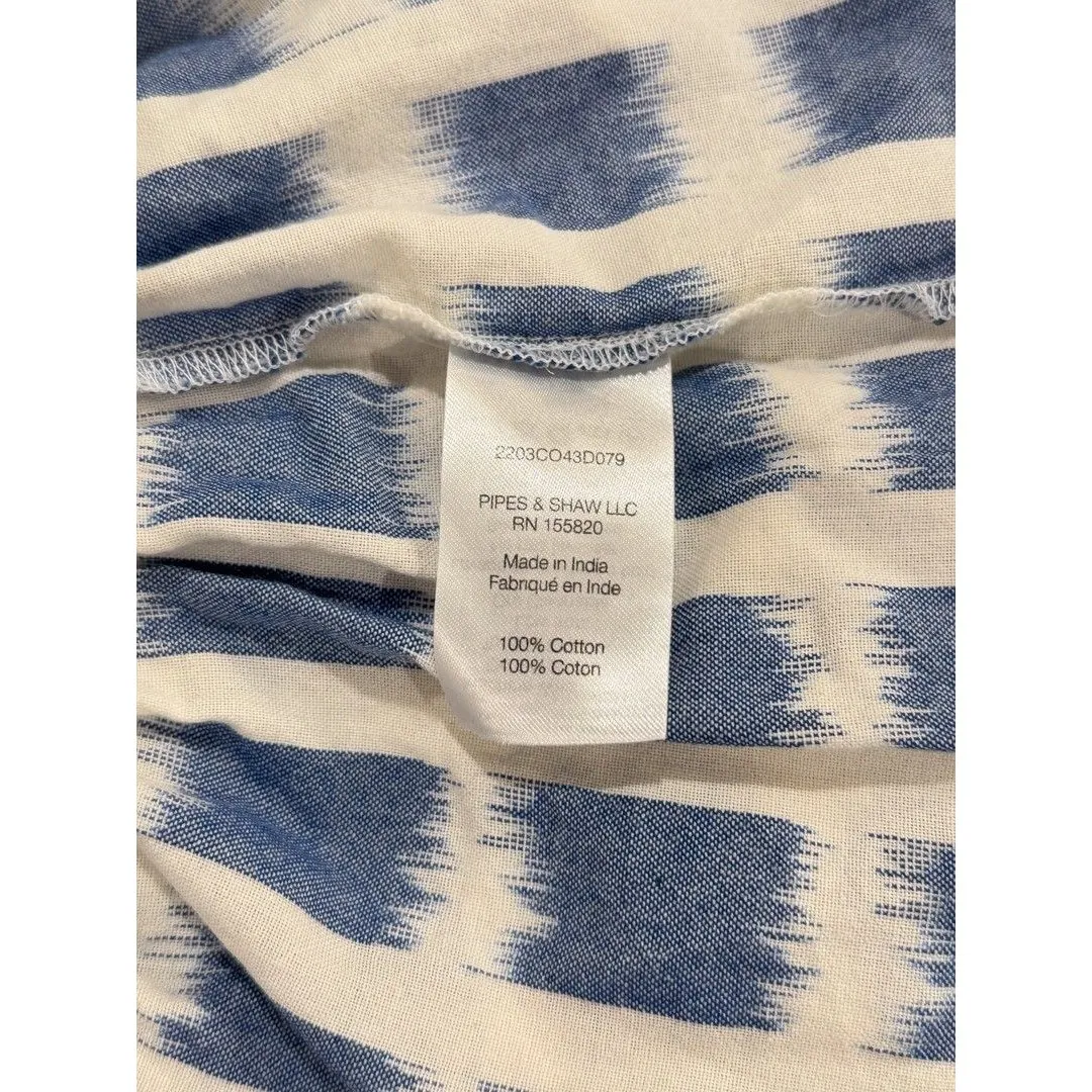 VERONICA BEARD Dress Blue Zee Mini Ikat V Neck Tiered Flutter A Line Boho Size 0 - Image 11