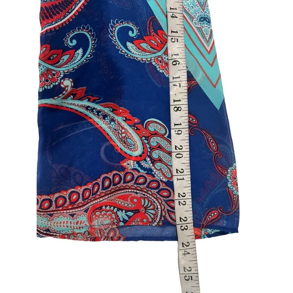 Sequin Hearts Women's Multi Blue Designed Loose Fitting Dress - Image 4