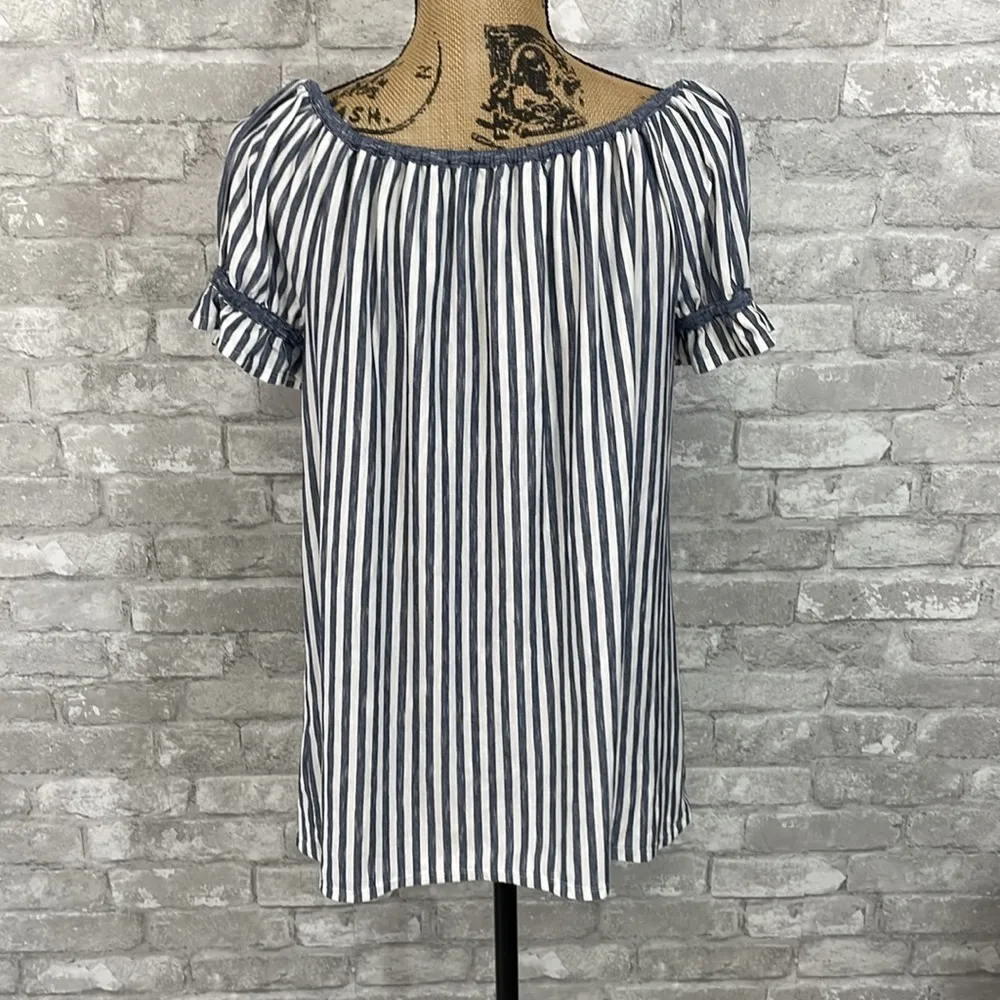 Max Studio Striped Off Shoulder Top - Image 4