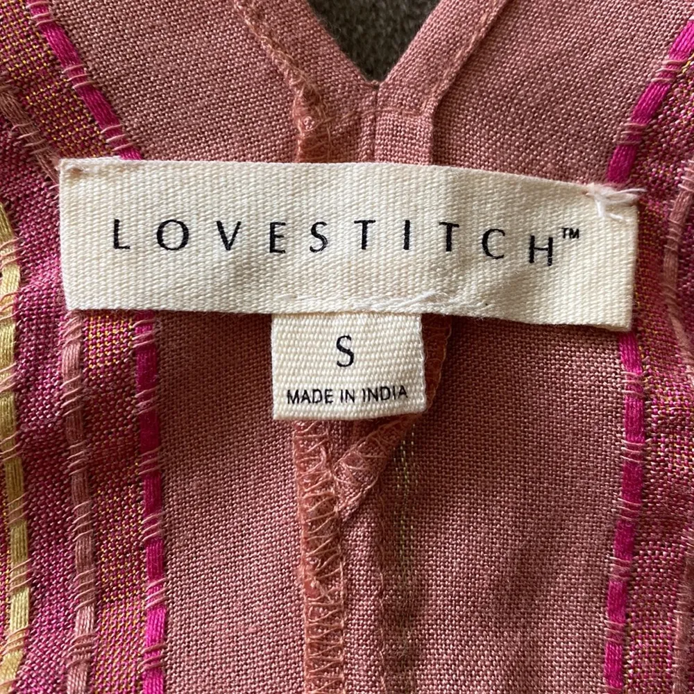 Lovestitch pink metallic striped tank top - Image 8