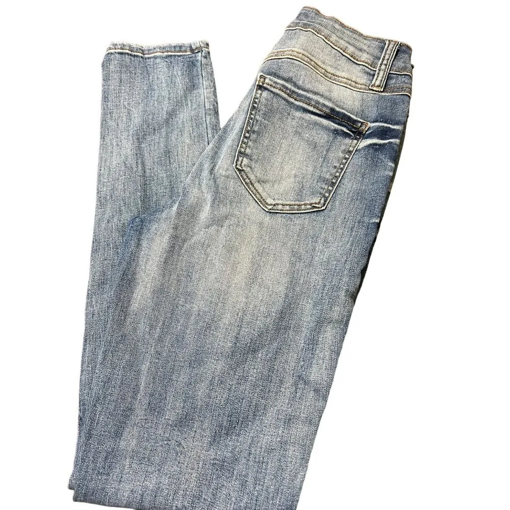 Rewash Jeans Super High Rise Vintage Reunion Distressed Destroyed Holes Size 1 - Image 4