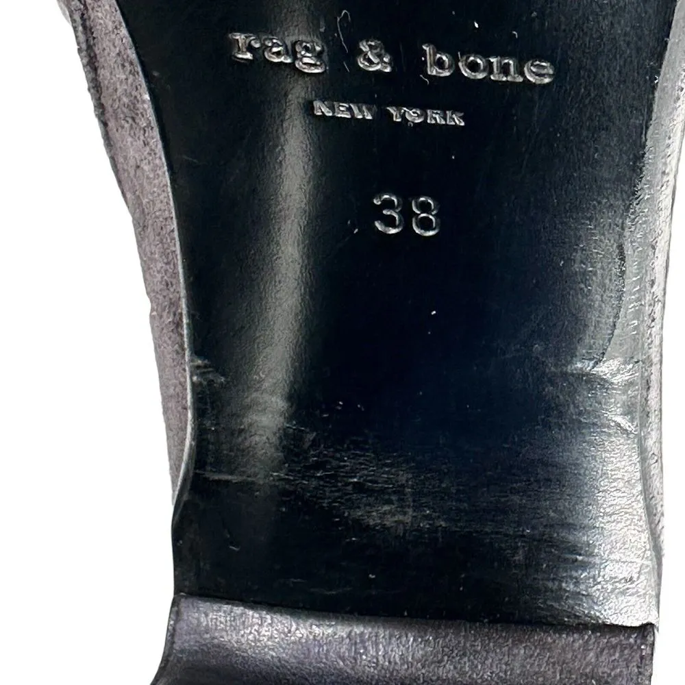 Rag and Bone Women's Camel Boots‎ Size EU 38 US 8 Snake Print Leather Gray - Image 8